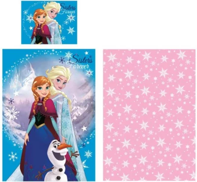 Javoli Detské bavlnené obliečky Ľadové kráľovstvo Frozen 140 × 200cm, 70 × 90 cm