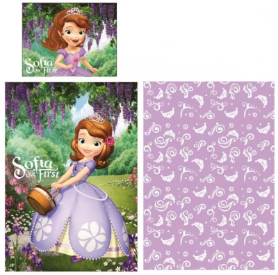 Javoli Dětské bavlněné povlečení Disney Sofia Magic 140×200cm, 70×90 cm