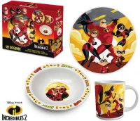 Javoli Dětská jídelní sada Disney ÚŽASŇÁKOVI, 3-dílná, porcelán