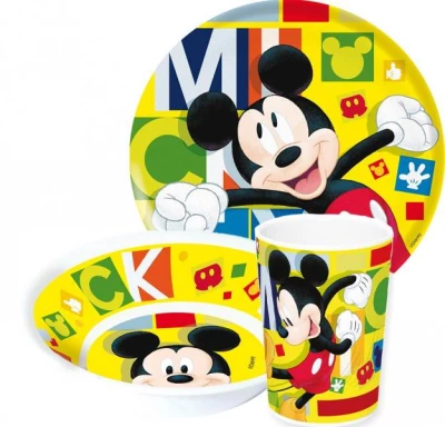 Javoli Dětská jídelní sada Disney Mickey 3-dílná, melanin