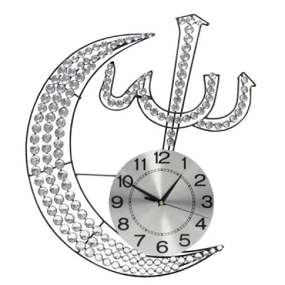 GT K70M Designové nástěnné hodiny s krystaly Měsíc 60 x 50 cm