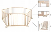 Malatec 8178 Dřevěná ohrádka borovice 6 panelů XL bazar
