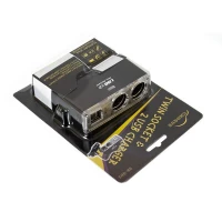GT K517A Nabíjecí adaptér do auta 2x USB, 2x zapalovač