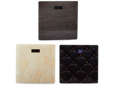 Verk 17097 Digitální osobní váha skleněná LCD 180Kg/100g černozlatá