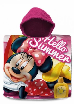 Javoli Disney Minnie Pončo 60 x 120 cm tmavě růžové