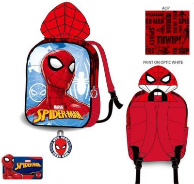 Javoli Dětský batoh s kapucí Spiderman 32 x 24 x 10 cm 
