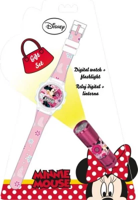 Javoli Dárková sada Minnie Mouse Hodinky a LED baterka