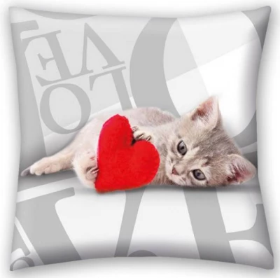 Javoli Dekorační polštář Love Cat 40 x 40 cm