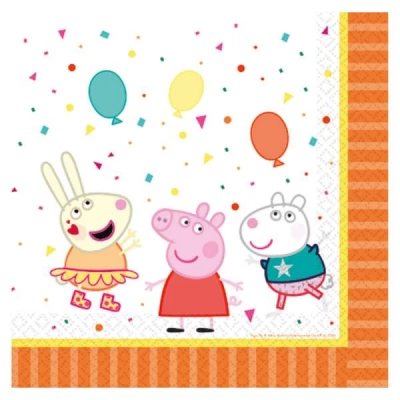 Javoli Obrúsky Prasiatko Peppa 33x33 cm, 16ks