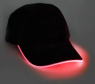 GT Svítící LED kšiltovka RGB Červená