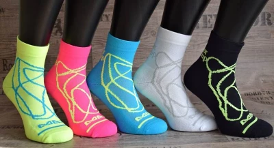 Happy Běžecké kompresní ponožky vel. 39 - 42 černé neon