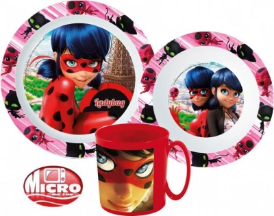 Javoli Detská jedálenská súprava Micro Disney Kúzelná lienka 3-dielna, melanín