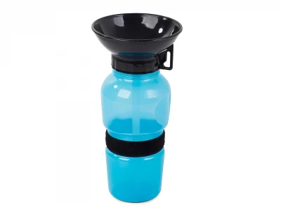 Verk Cestovná fľaša pre psov s miskou 500 ml modrá