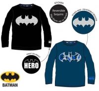 Javoli Detské tričko dlhý rukáv Batman s flitrami veľ. 116 modré