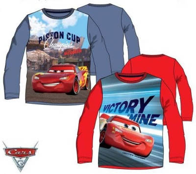 Javoli Detské tričko dlhý rukáv Disney Cars veľ. 104 červené