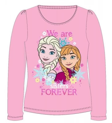 Javoli Dětské tričko dlouhý rukáv Disney Frozen Sisters vel. 110 růžové