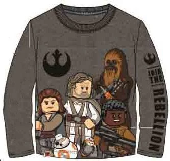 Javoli Detské tričko dlhý rukáv Lego Star Wars vel. 128 sivé