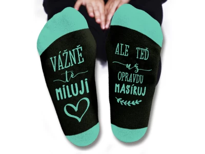Nekupto Humorné ponožky dámské - Vážně tě miluji