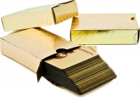 Plastové karty zlaté v ozdobné krabičce
