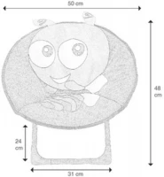 GGV Dětské skládací křesílko akvárium