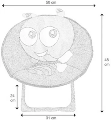 GGV Dětské skládací křesílko akvárium
