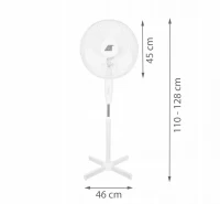 Malatec 10337 Stojanový ventilátor 40W bílý