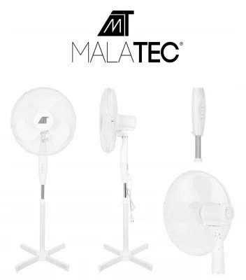 Malatec 10337 Stojanový ventilátor 40W bílý