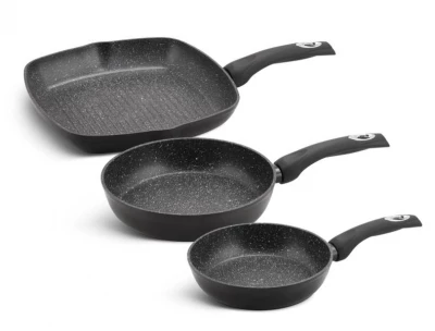EDENBERG EB-1732 Pánev granitový černý povrch 20/24/28 cm 3 ks