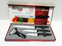 SWITZNER SW-7777-B 4dielna sada nožov čiernobiela