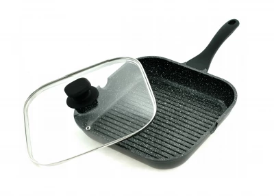 EDENBERG EB-2719 Grilovací pánev s poklicí mramorový povrch 24 cm