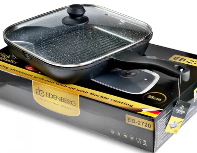EDENBERG EB-2720 Grilovací pánev s poklicí mramorový povrch 28 cm