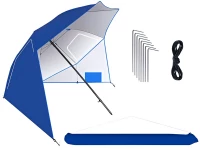 Malatec 10066 Plážový slnečník XXL 260 cm modrý