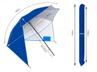 Malatec 10066 Plážový slnečník XXL 260 cm modrý