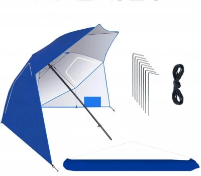 Malatec 10066 Plážový slnečník XXL 260 cm modrý