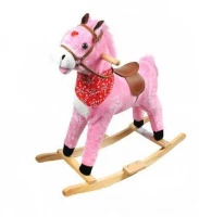 Houpací kůň se zvuky - Pink 75 cm