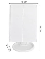 ISO Kozmetické zrkadlo 22 LED, USB biela