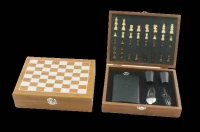 GGV Placatka Jack Daniels a šachy v dřevěné kazetě