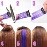 GFT Barevné příčesky do vlasů - fialové