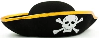 Pirátský klobouk s lebkou černý