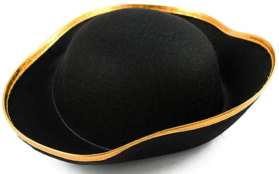 Pirátský klobouk s lebkou černý