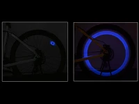 Verk Varovné LED světlo do výpletu kola modré