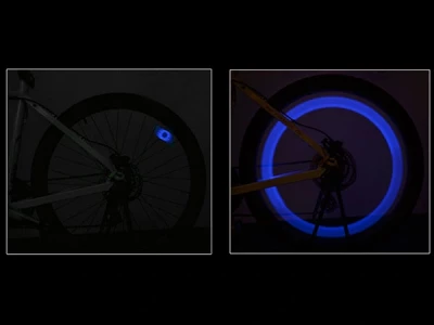 Verk Varovné LED světlo do výpletu kola modré