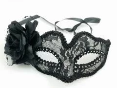 KIK Karnevalová maska ​​s ruží biela