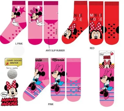 Javoli Protišmykové ponožky Disney Minnie vel. 31-34 červené
