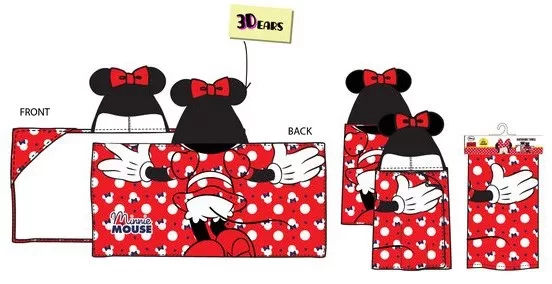 Javoli Disney Minnie Pončo 60 x 125 cm červené