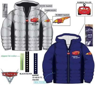 Javoli Zimní bunda Disney Cars vel. 116 stříbrná