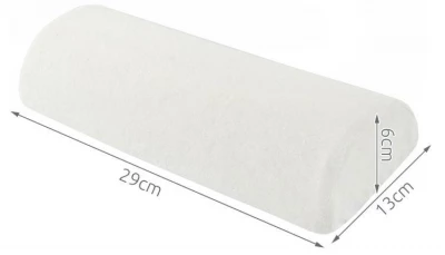 ISO Podložka pod ruce froté pro modeláž nehtů bílá 29x11x6cm