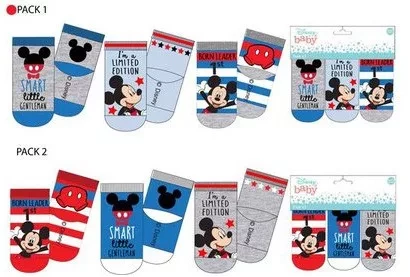 Javoli Ponožky pre dojčatá Disney Mickey 6/12 mesiacov 3 páry