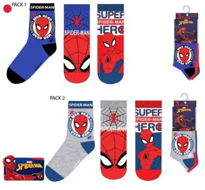 Javoli Dětské ponožky MARVEL Spiderman vel. 23/26 3 páry III