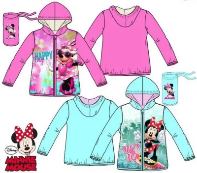 Javoli Dívčí šusťáková bunda Disney Minnie vel. 128 světle modrá